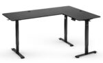 Стіл Hell's Chair Black з електричним регулюванням кутовий 180x120 см