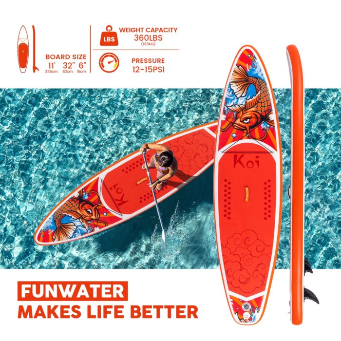 SUP дошка Funwater Feath-R Lite Koi 3,5 м SUPFR01E - Зображення 3
