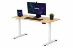 Стіл Hell's Chair Natur Wood White з електричним регулюванням 140x70 см