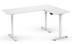 Стіл Hell's Chair White з електричним регулюванням кутовий 180x120 см