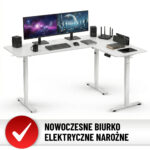 Стіл Hell's Chair White з електричним регулюванням кутовий 180x120 см - Зображення 10