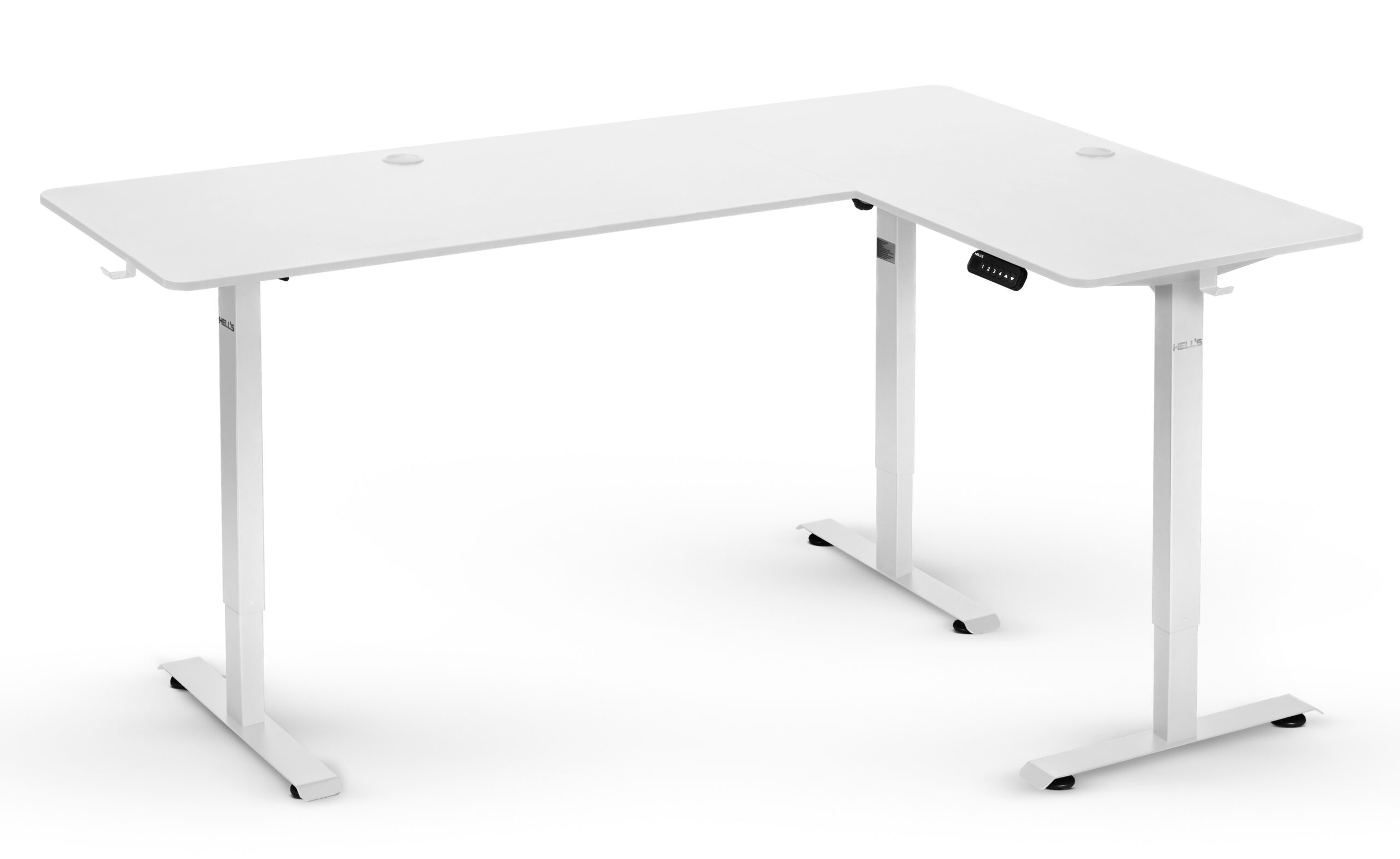 Biurko-elektryczne-z-regulacja-wysokosci-Hells-Chair-White-180x120-cm Стіл Hell's Chair White з електричним регулюванням кутовий 180x120 см - Зображення 1