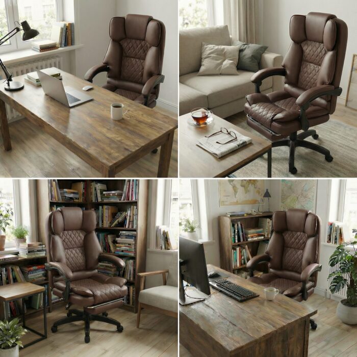 Офісне крісло Hell's Chair HC-1031 Brown екошкіра - Зображення 2