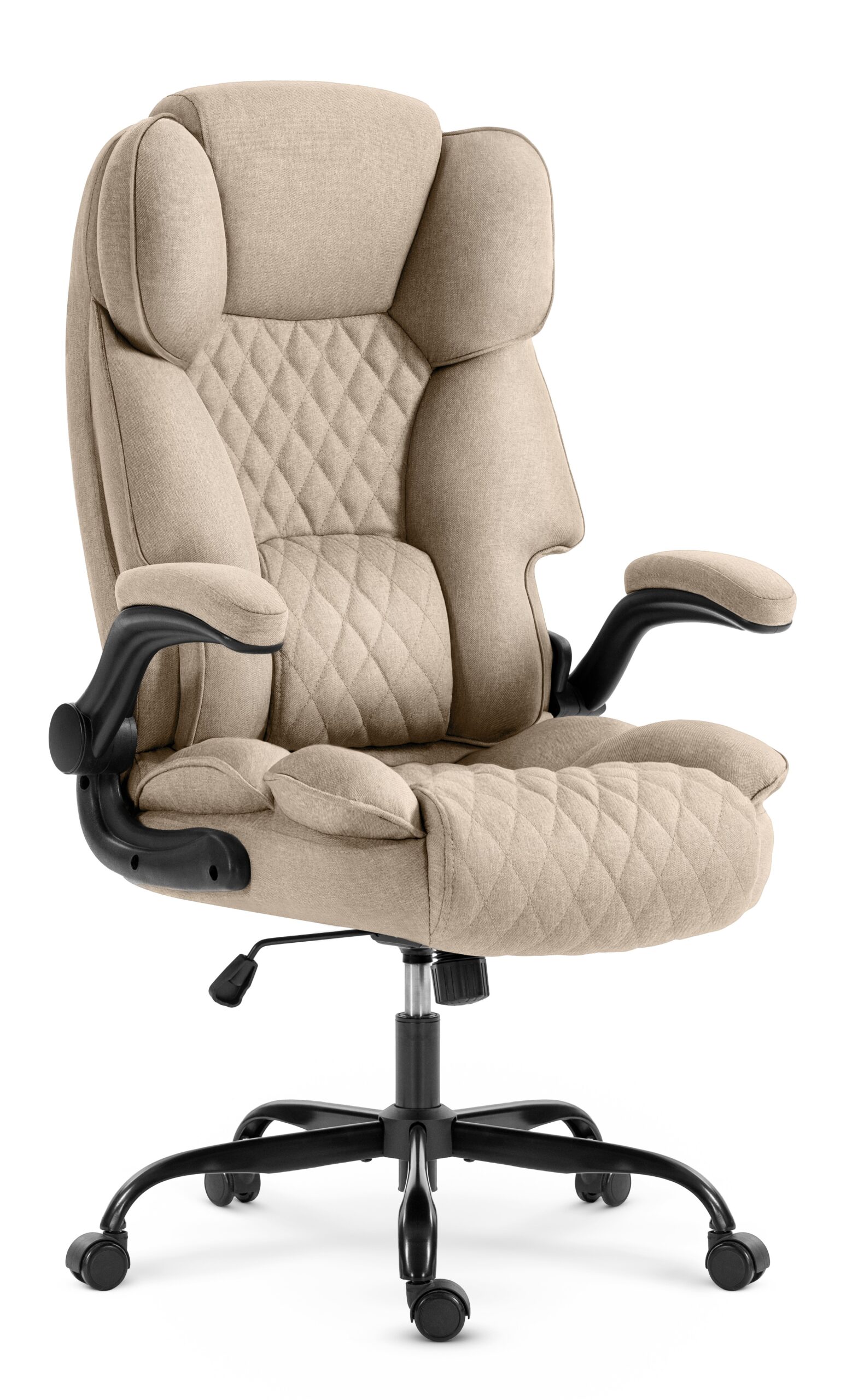 Fotel-biurowy-obrotowy-Hells-Chair-HC-1033-Beige-Bezowy-Tkanina Офісне крісло Hell's Chair HC-1033 Beige тканина - Зображення 1