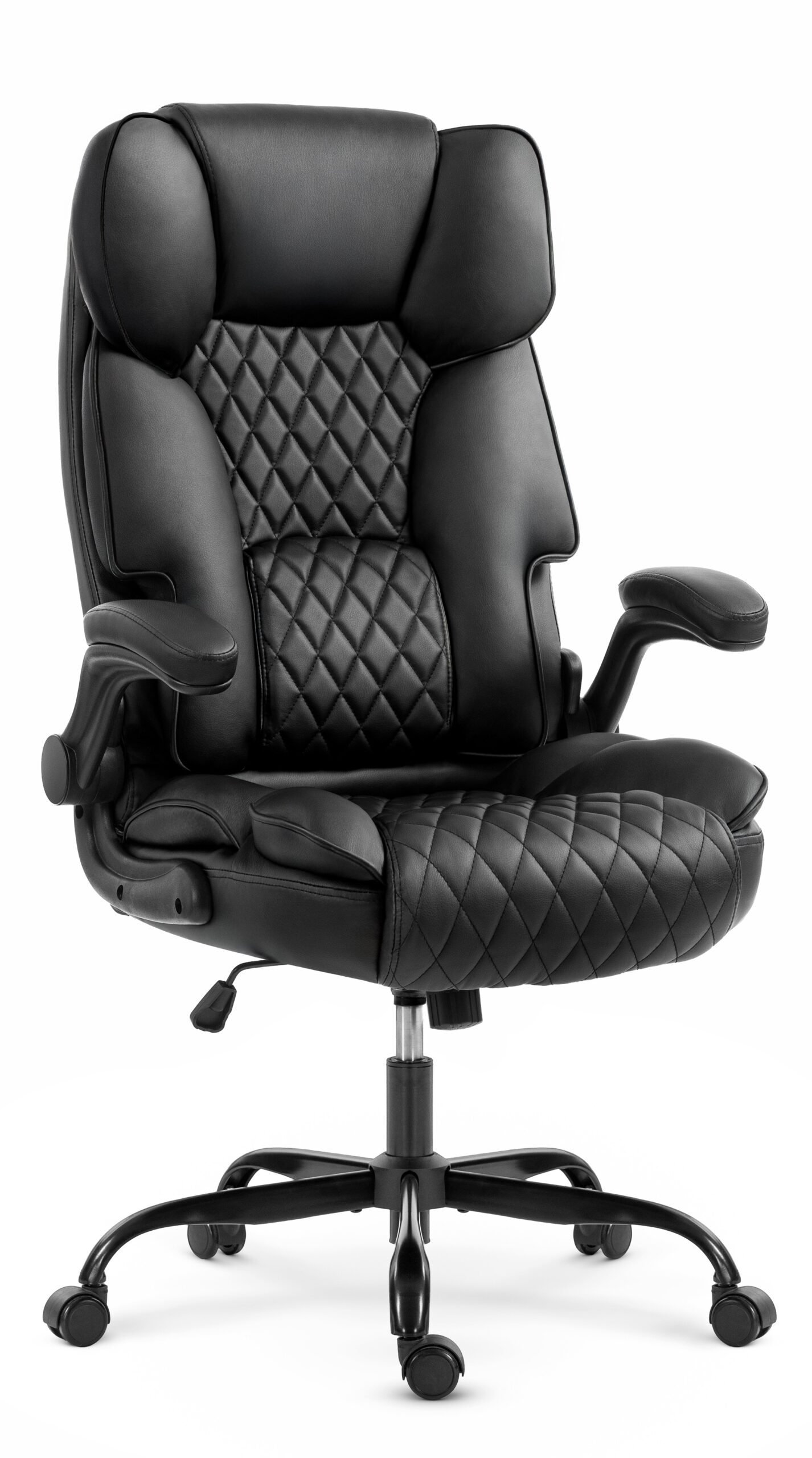 Fotel-biurowy-obrotowy-Hells-Chair-HC-1033-Black-Czarny-Ekoskora Офісне крісло Hell's Chair HC-1033 Black екошкіра - Зображення 1