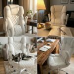 Офісне крісло Hell's Chair HC-1033 White екошкіра - Зображення 8