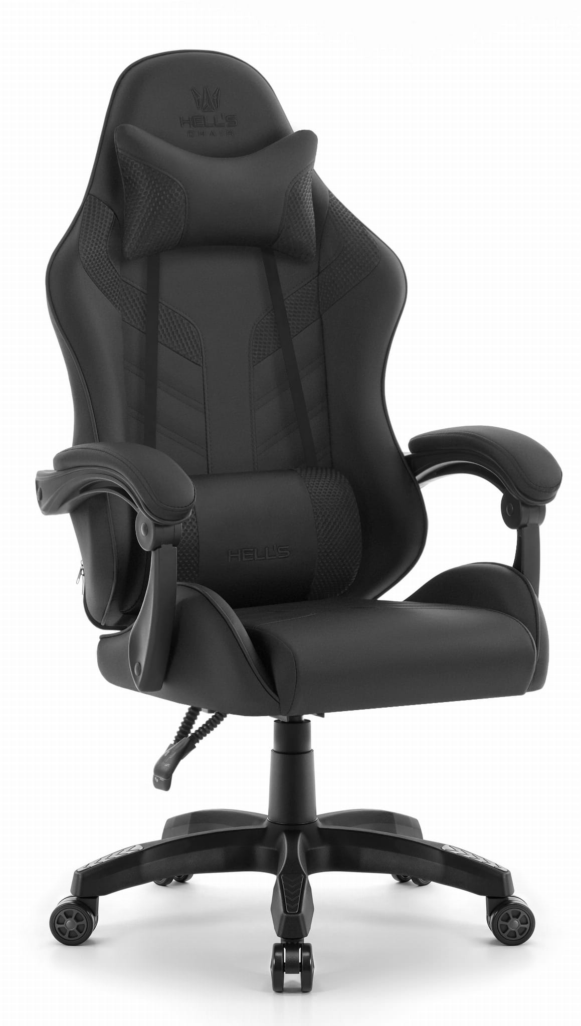 Fotel-gamingowy-Hells-Chair-HC-1007-2.0-Black-Czarny-Tkanina Геймерське крісло Hell's Chair HC-1007 Black тканина - Зображення 1
