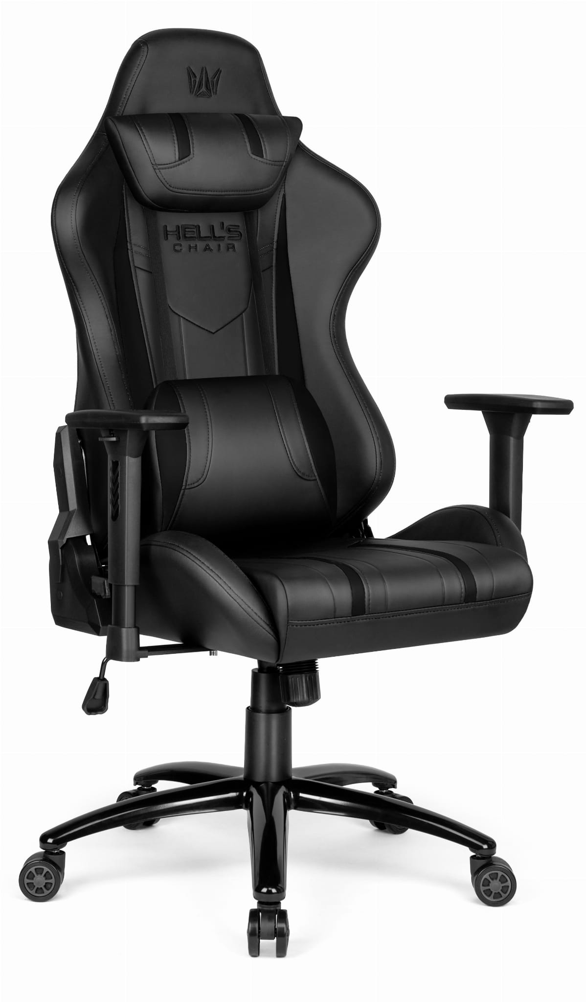 Fotel-gamingowy-Hells-Chair-HC-1013-Black-Ekoskora-Zamsz Геймерське крісло Hell's Chair HC-1013 Black екошкіра/замша - Зображення 1