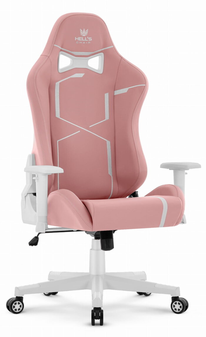 Геймерське крісло Hell's Chair HC-2001 Pink White - Зображення 2