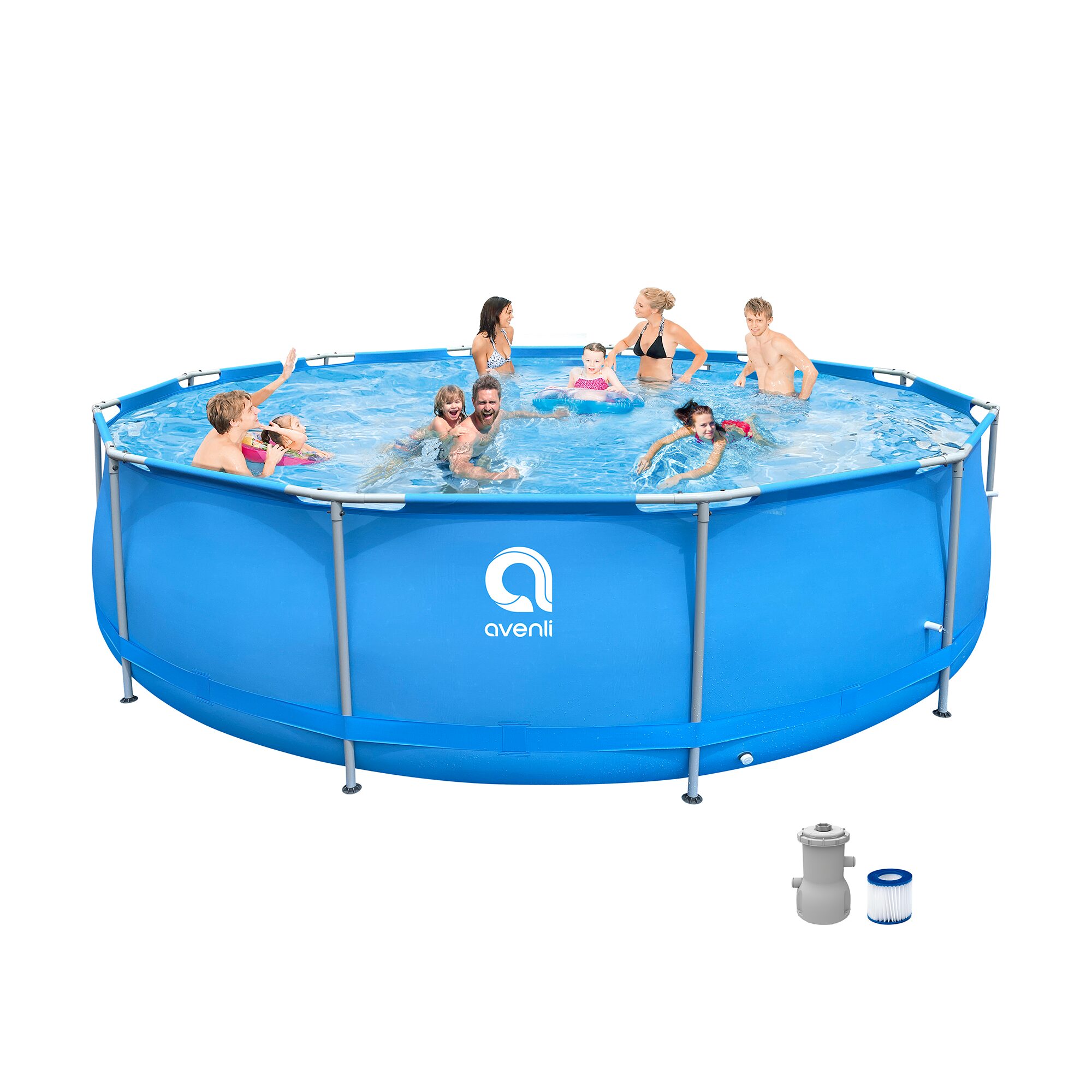 basen-stelazowy-avenli-premimu-okragly-457x122-zestaw-33b30a0dec3e4d85b9128b411cbe48db-de509252 Каркасний басейн Avenli 17802EU круглий 457x122 см з насосом та сходами - Зображення 1