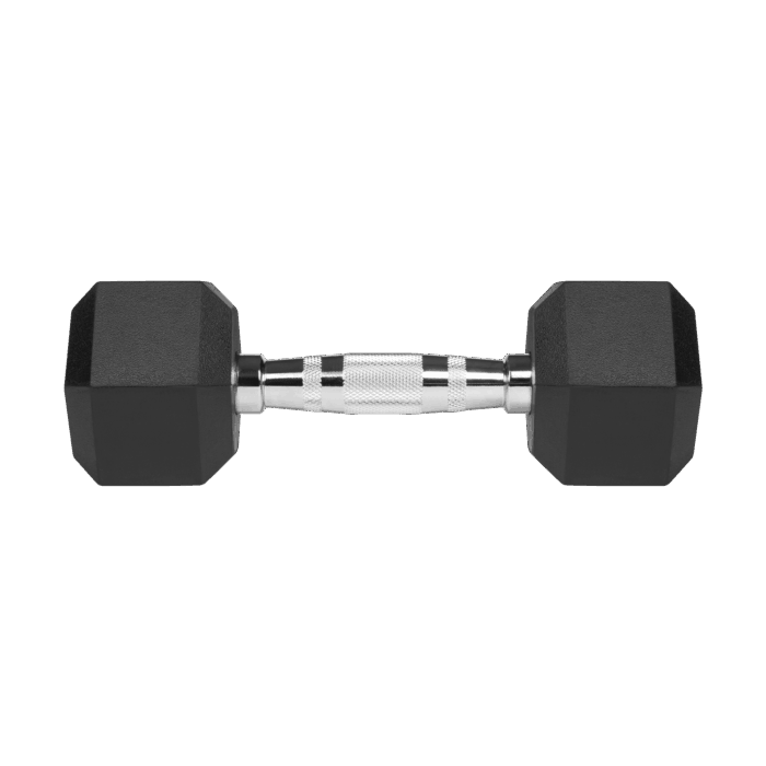 Гумовані гантелі HEX Rebel 2x4 кг чавунні для силових тренувань - Зображення 4