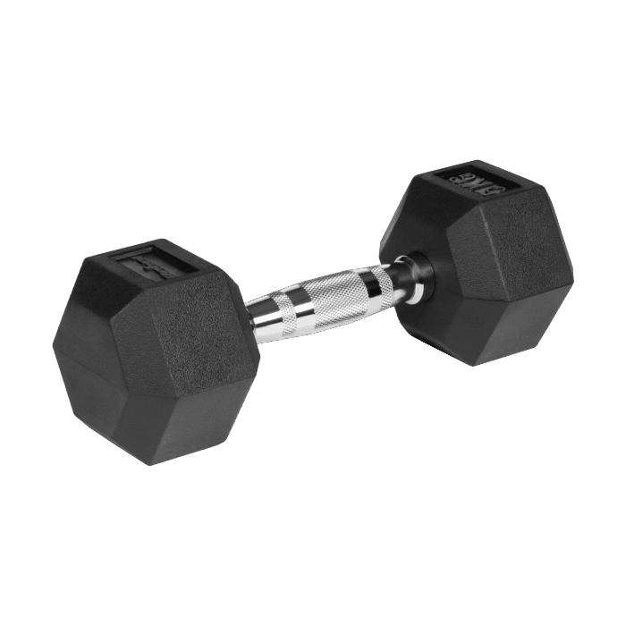 Гантелі Rebel HEX 2x5 кг з чавуну з гумовим покриттям для силових тренувань - Зображення 3