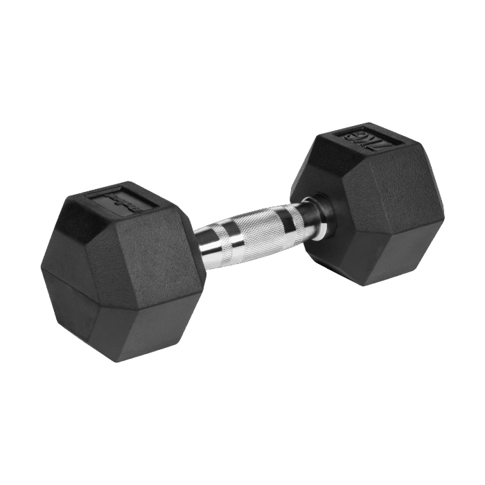 Гантелі Rebel HEX 2x7 кг з гумовим покриттям і чавунною основою - Зображення 3