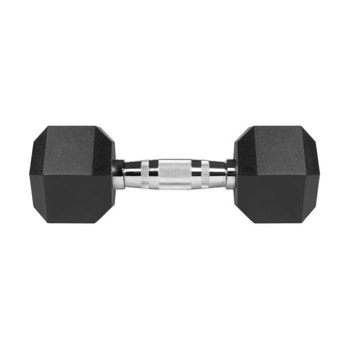 Гантелі Rebel HEX 2x7 кг з гумовим покриттям і чавунною основою - Зображення 4