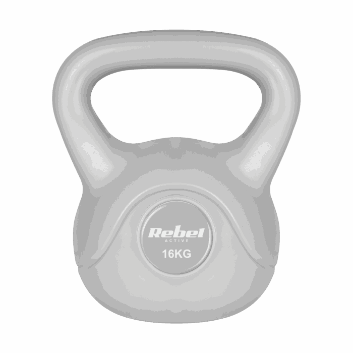 Гіря бітумінозна Rebel ACTIVE 16 кг сіра для силових тренувань - Зображення 2