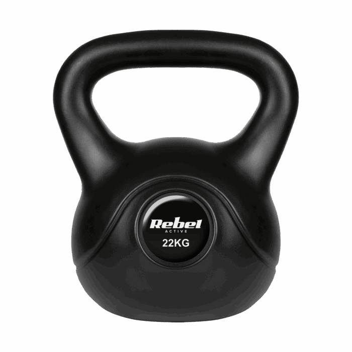 Гіря бітумінозна Rebel RBA-2321 ACTIVE 22 кг з ПВХ-покриттям та ергономічною ручкою - Зображення 2