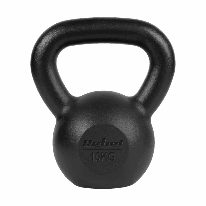 Чавунна гиря Rebel Active 10 кг з ергономічною ручкою та плоским дном - Зображення 2