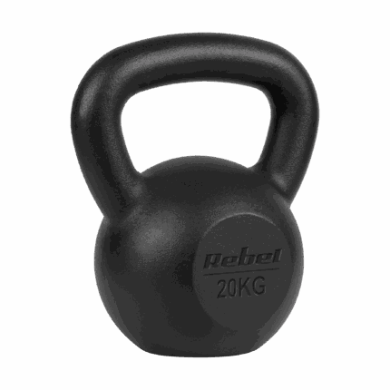 Чавунна гиря Rebel Active 20 кг з ергономічною ручкою і плоским дном