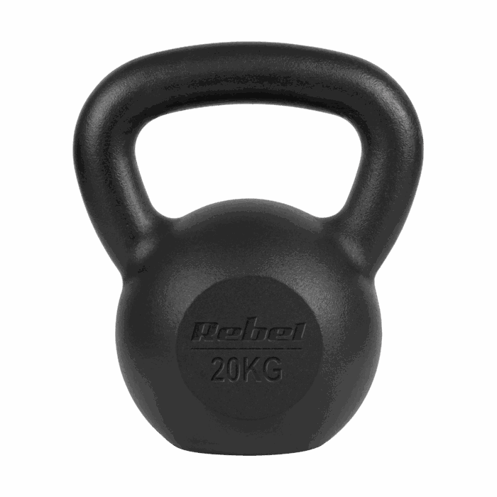 Чавунна гиря Rebel Active 20 кг з ергономічною ручкою і плоским дном - Зображення 2