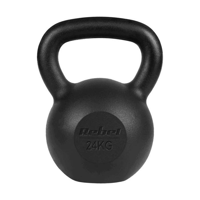 Чавунна гиря Rebel Active 24 кг з ергономічною ручкою та плоским дном - Зображення 2