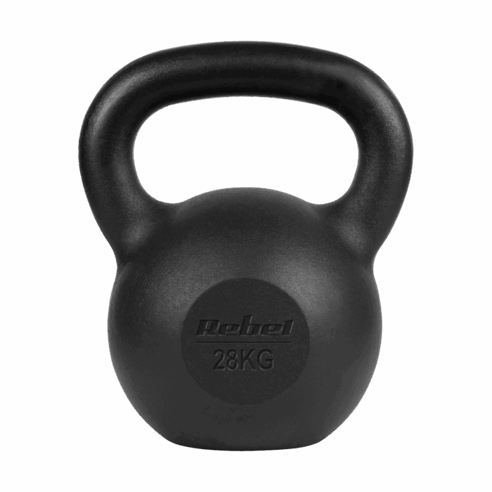 Чавунна гиря Rebel ACTIVE 28 кг з ергономічною ручкою та плоским дном - Зображення 2