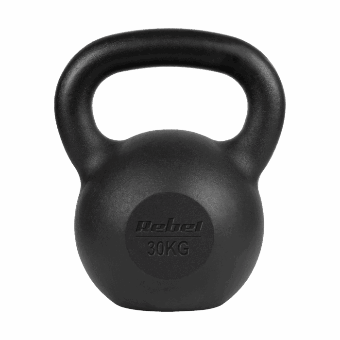 Чавунна гиря Rebel ACTIVE 30 кг з ергономічною ручкою та плоским дном - Зображення 2