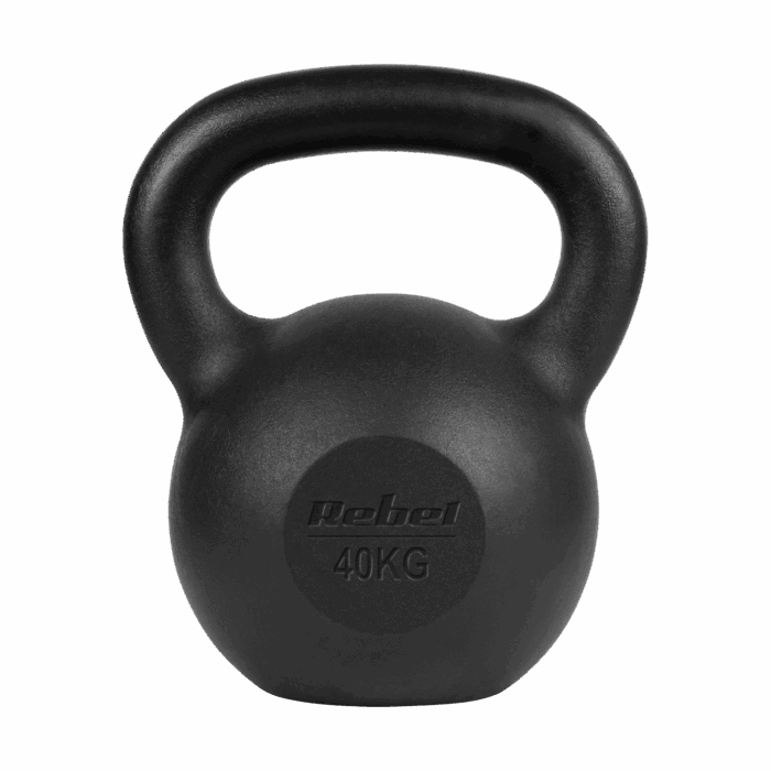 Чавунна гиря Rebel Active 40 кг з ергономічною ручкою для силових тренувань - Зображення 2