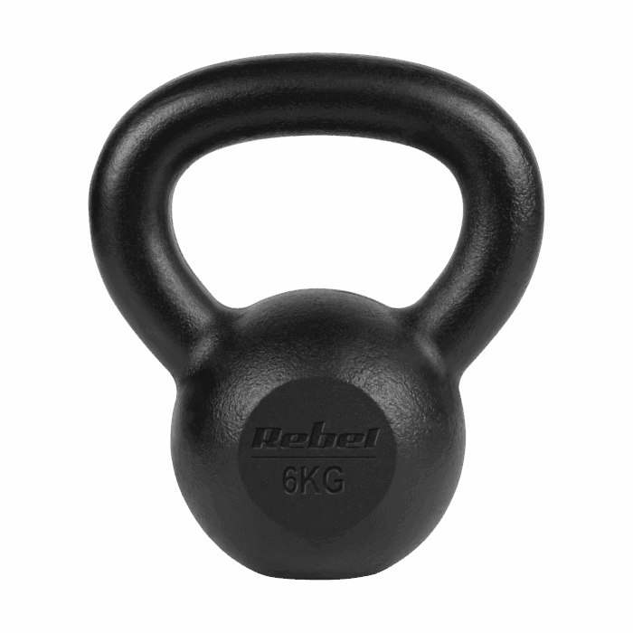Чавунна гиря Rebel ACTIVE 6 кг з ергономічною ручкою для силових тренувань - Зображення 2