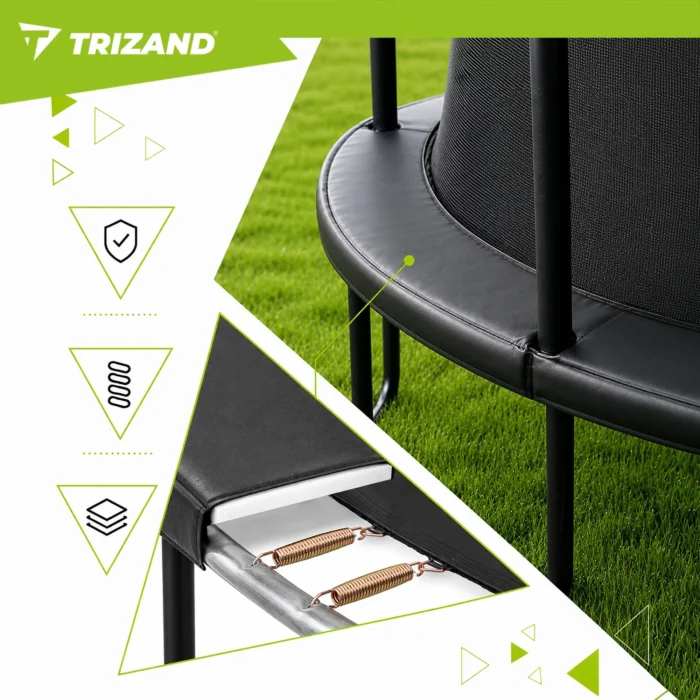 Батут Trizand 366 см з сіткою. драбинкою. 150 кг - Зображення 6