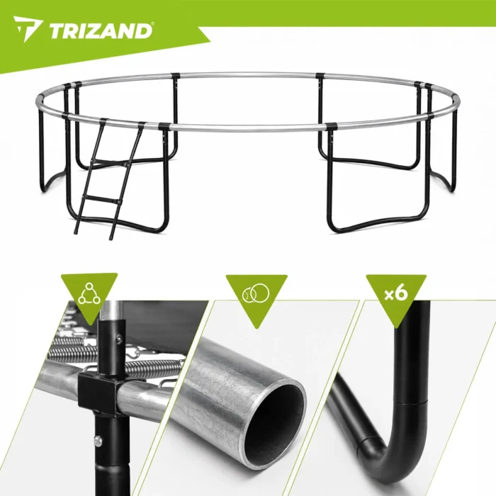 Батут Trizand 366 см з сіткою. драбинкою. 150 кг - Зображення 7