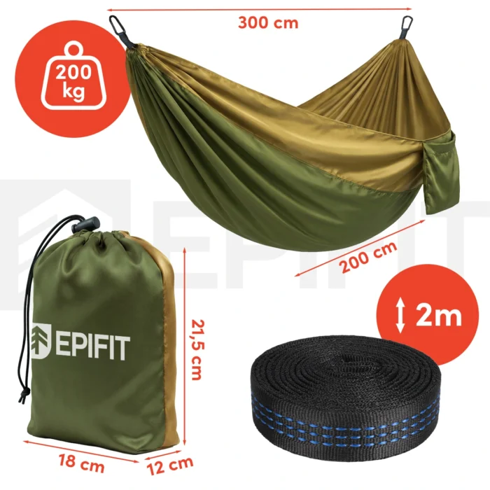 Гамак туристичний EPIFIT CALM300 114261. двомісний - Зображення 4