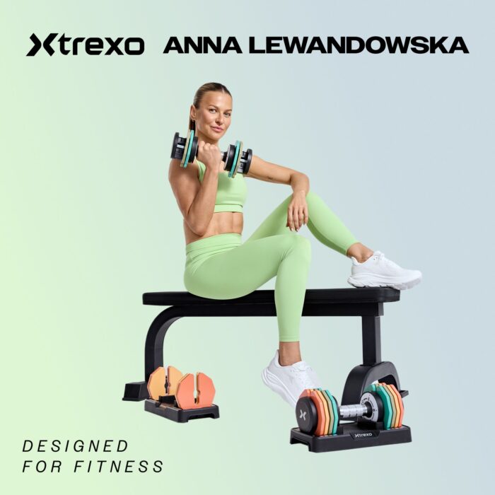 Регульована гантель XTREXO TXO-B4W021 25 кг багатоколірна - Зображення 2
