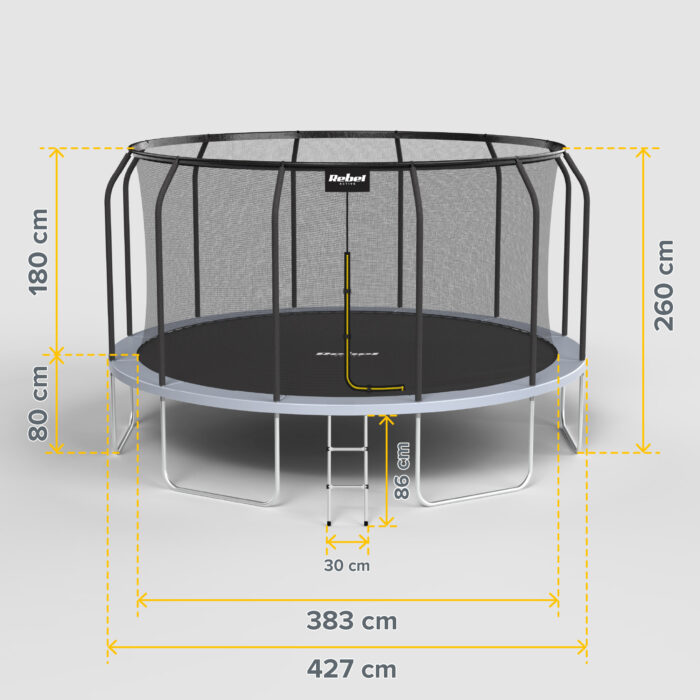 Батут Rebel RBA-8004 Active PRO 14ft/427cm - Зображення 8