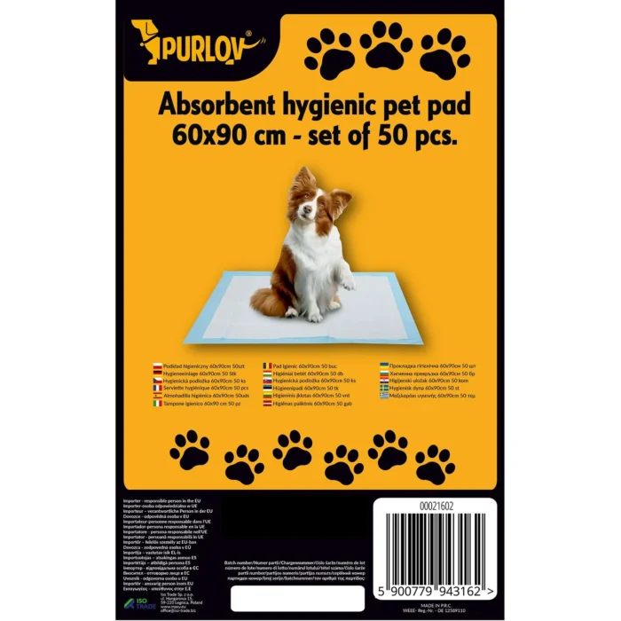 Гігієнічні пелюшки Purlov 60x90 см. 50 шт. - Зображення 2