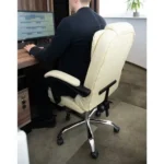 Крісло офісне Malatec 23287 з підніжкою. кремове - Зображення 6