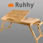 Бамбуковий столик для ноутбука Ruhhy S23452 з регулюванням - Зображення 3