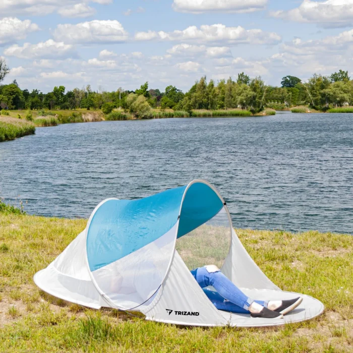 Пляжний намет Maxi Pop Up 220x120x90 см, туркузово-сірий 10182 - Зображення 7