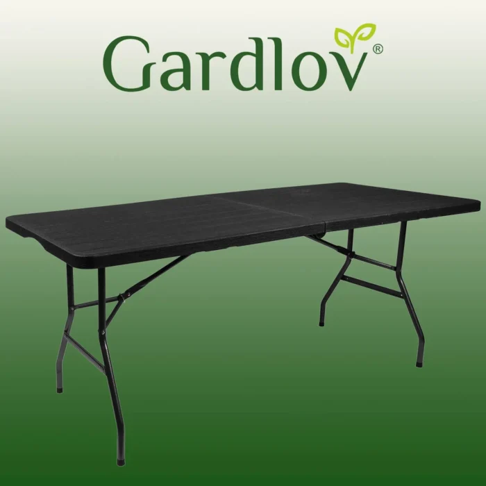 Стіл садовий складний Gardlov 180 см чорний. HDPE. сталь - Зображення 2