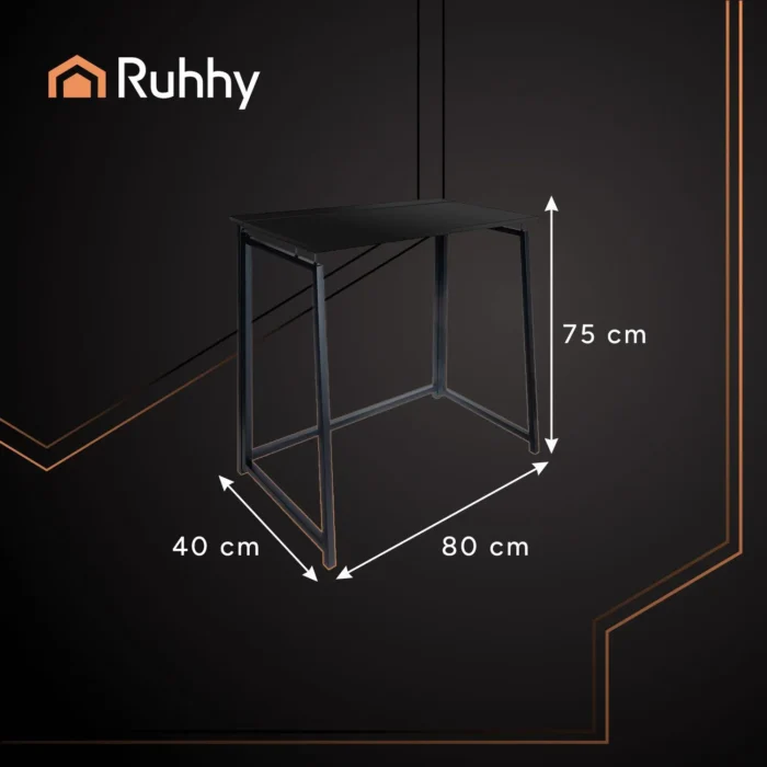 Складаний письмовий стіл Ruhhy 26117 чорний 80×75×40 см - Зображення 11