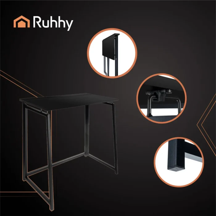 Складаний письмовий стіл Ruhhy 26117 чорний 80×75×40 см - Зображення 10