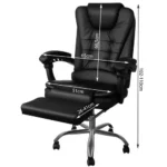 Офісне крісло Malatec 26195 з підніжкою. чорне - Зображення 3