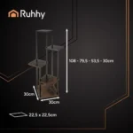 Підлогова стійка для квітів RUHHY 107 см. 5 рівнів. метал - Зображення 11