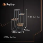 Підлогова стійка для квітів Ruhhy 25997 4-рівневий. 69 см. loft - Зображення 3
