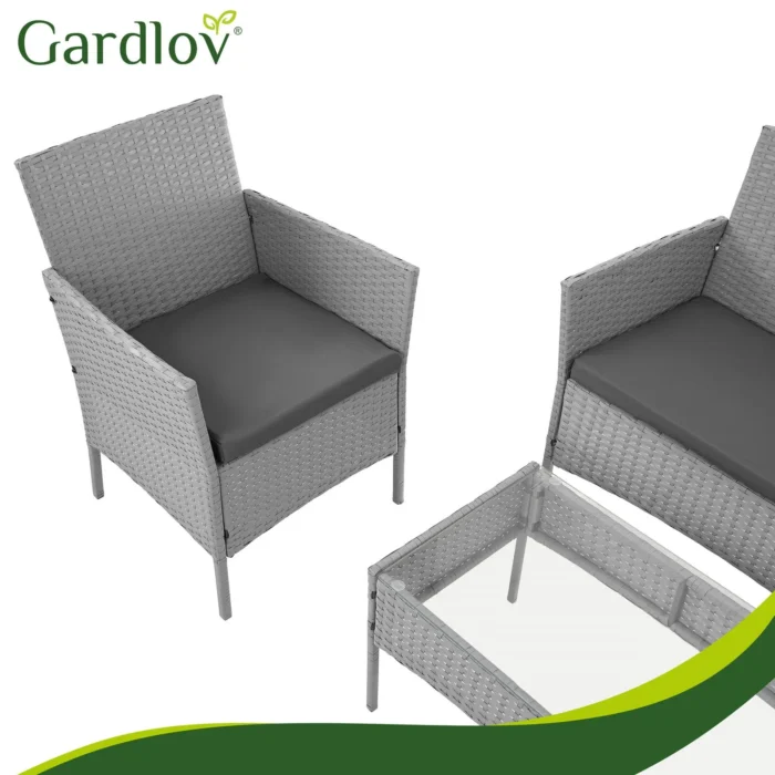 Комплект садових меблів Gardlov 26910 з техноротангу. сірий - Зображення 14