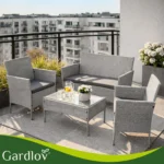 Комплект садових меблів Gardlov 26910 з техноротангу. сірий - Зображення 9