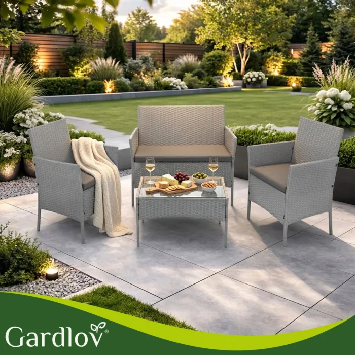 Комплект садових меблів Gardlov 26910 з техноротангу. сірий - Зображення 10