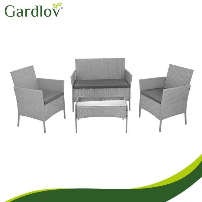 Комплект садових меблів Gardlov 26910 з техноротангу. сірий - Зображення 12
