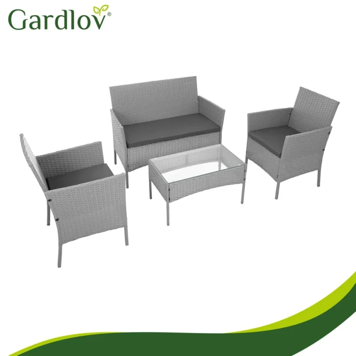 Комплект садових меблів Gardlov 26910 з техноротангу. сірий - Зображення 11