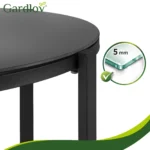Комплект меблів для балкона Gardlov 4 елементи, чорний - Зображення 4