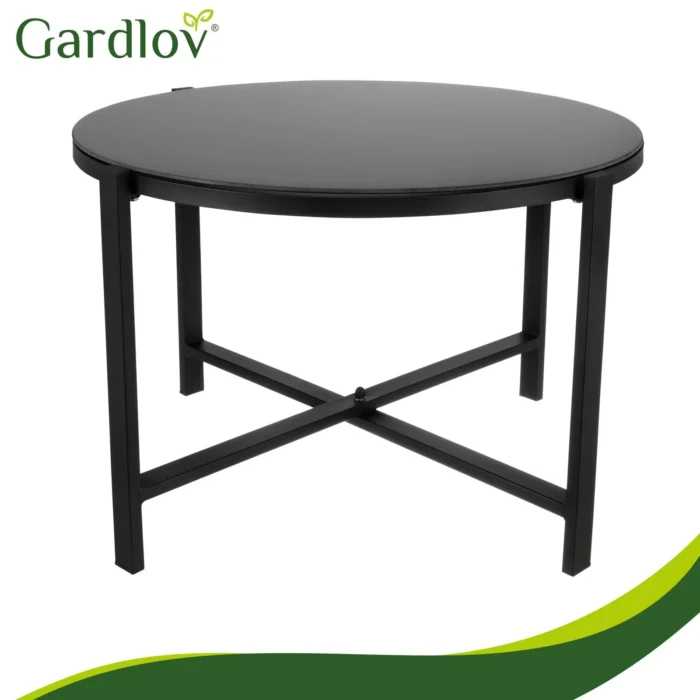 Комплект меблів для балкона Gardlov 4 елементи, чорний - Зображення 7